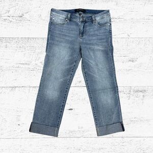 Liverpool Blue Ankle Cropped Jeans with Distressed Detailing